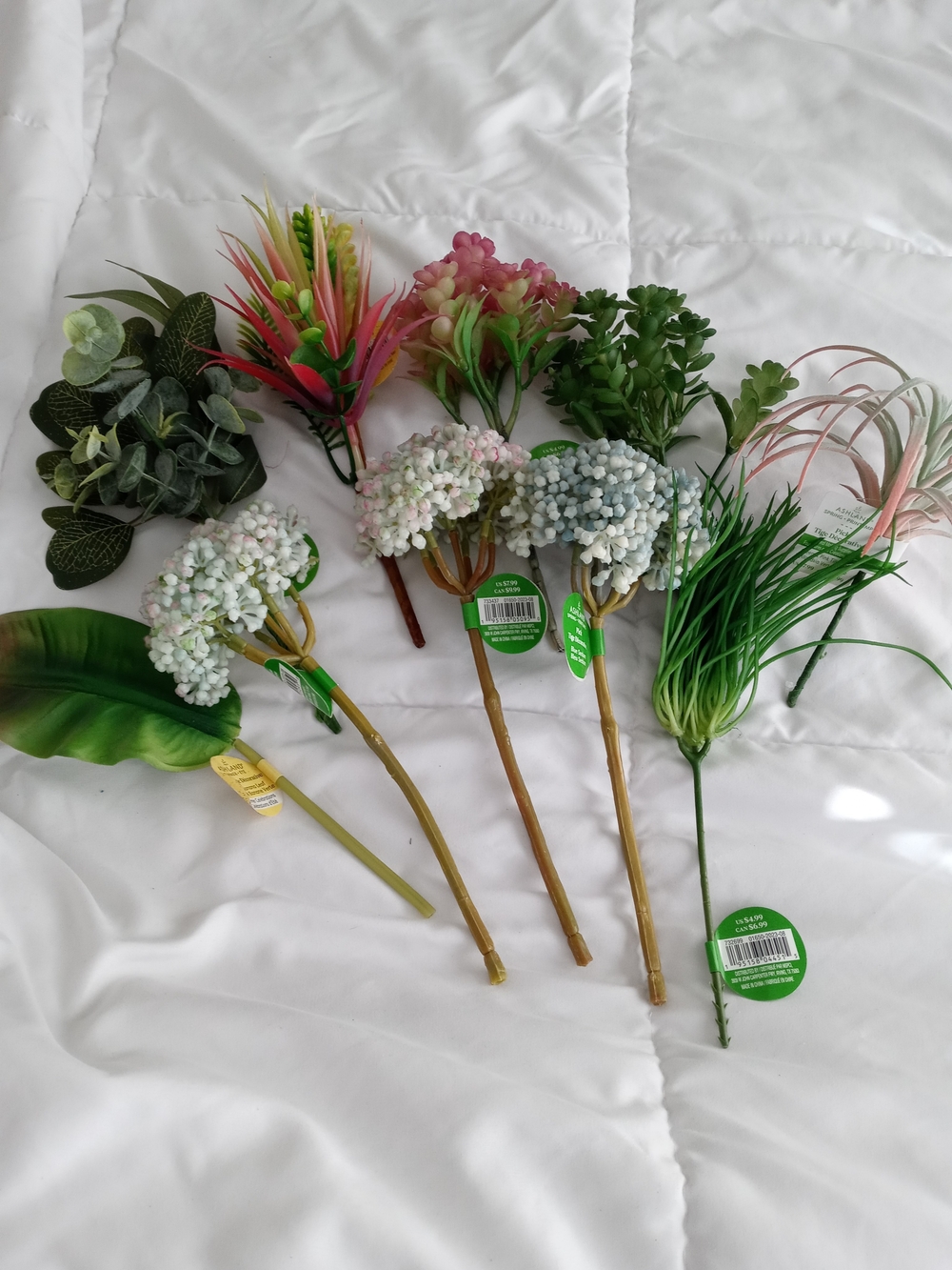 Ashland Faux Floral Assortment in Green, Pink, White